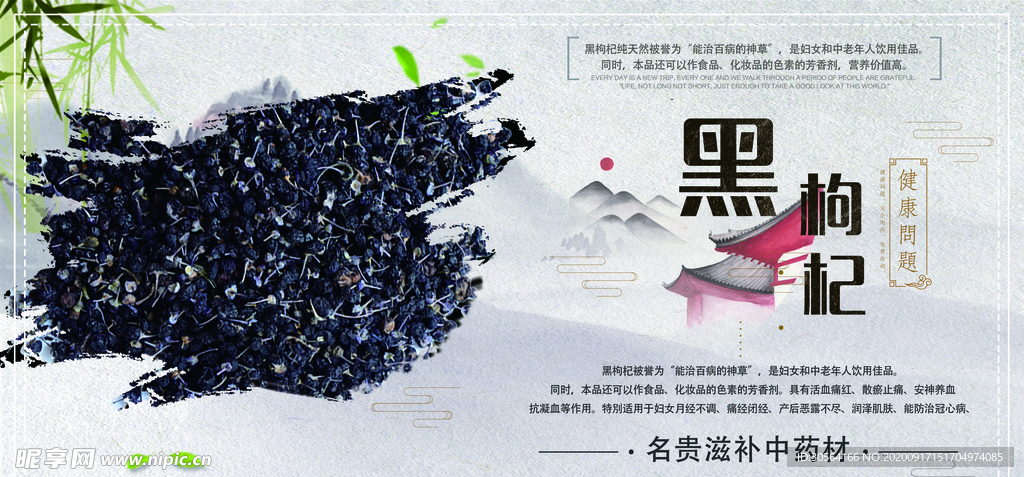 黑枸杞水果活动宣传海报素材