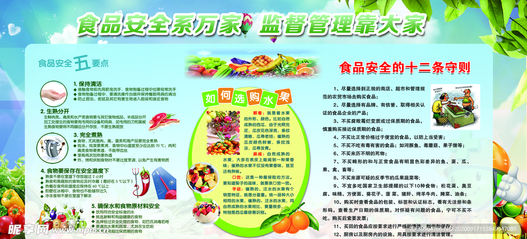 食品卫生公益活动宣传海报素材