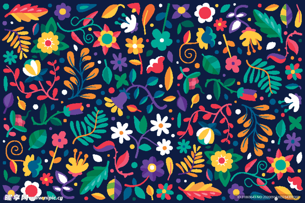 无缝印花 花纹无缝图案