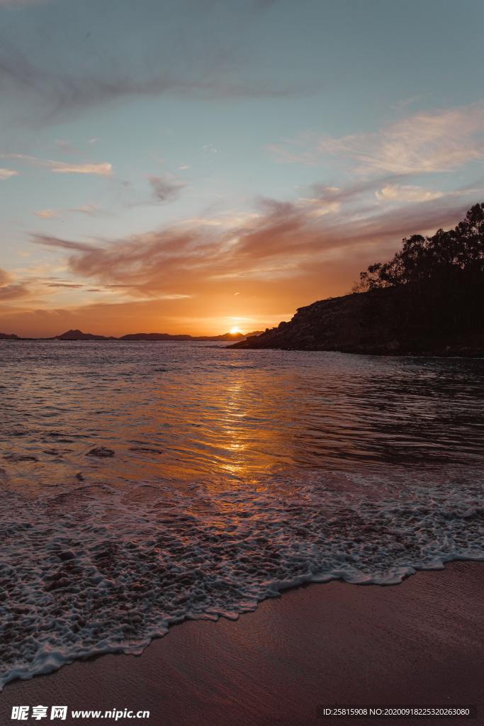 夕阳 海岸