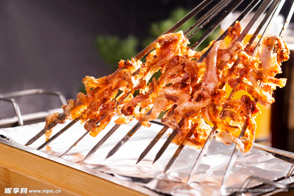 串串麻辣烫美食食材背景素材