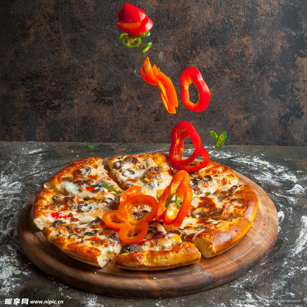 披萨美食食材背景素材