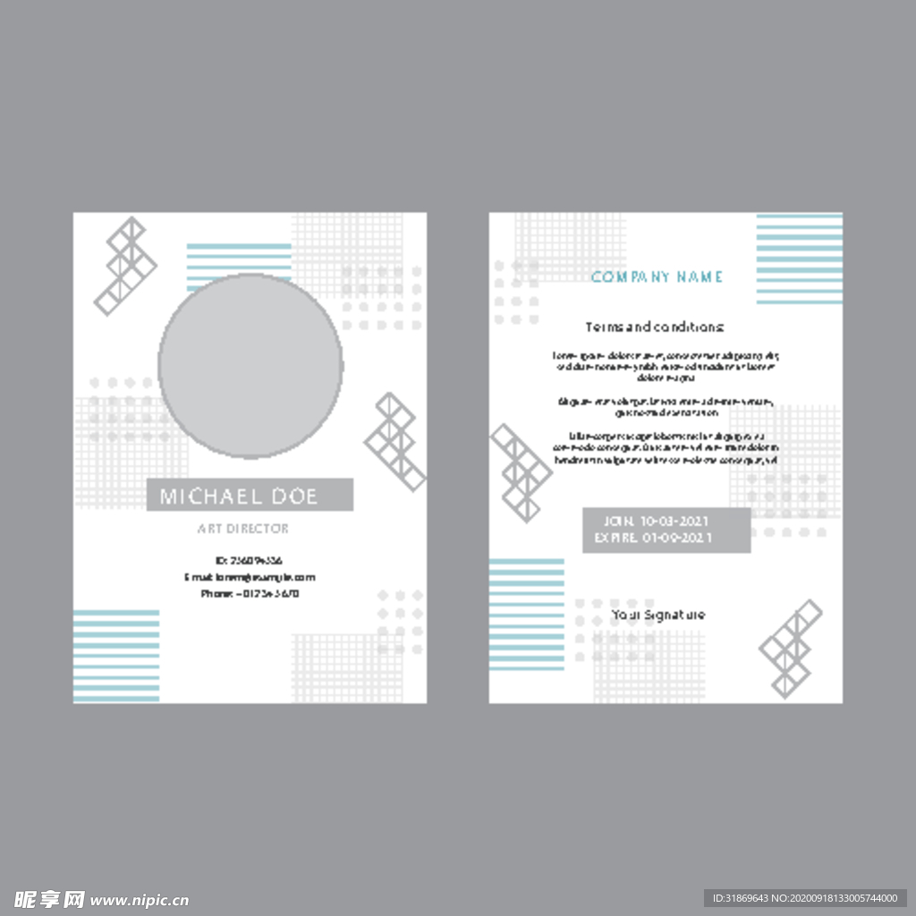 工作证 工牌 吊牌图片