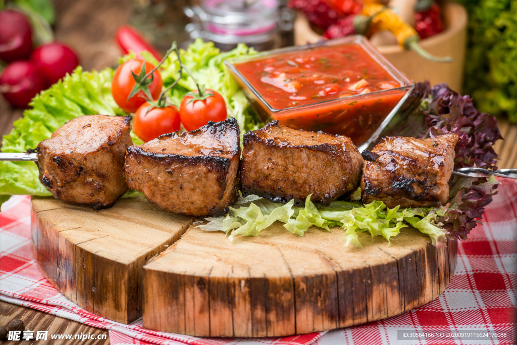牛肉肉块美食食材背景素材
