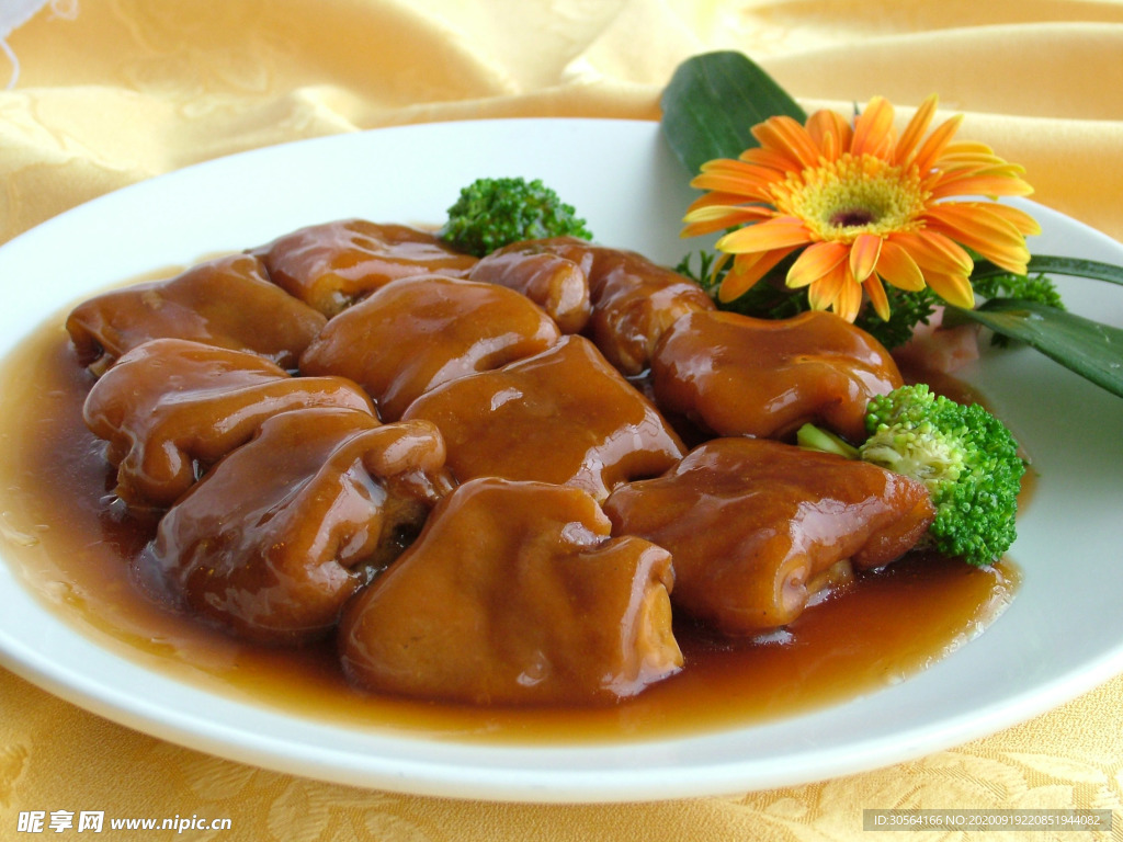 猪蹄美食食材背景素材