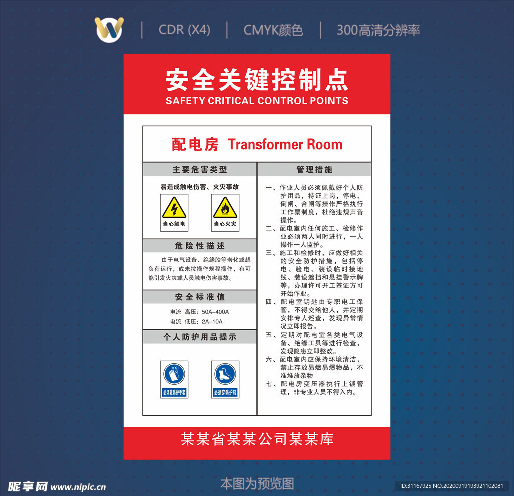 配电房安全关键控制点