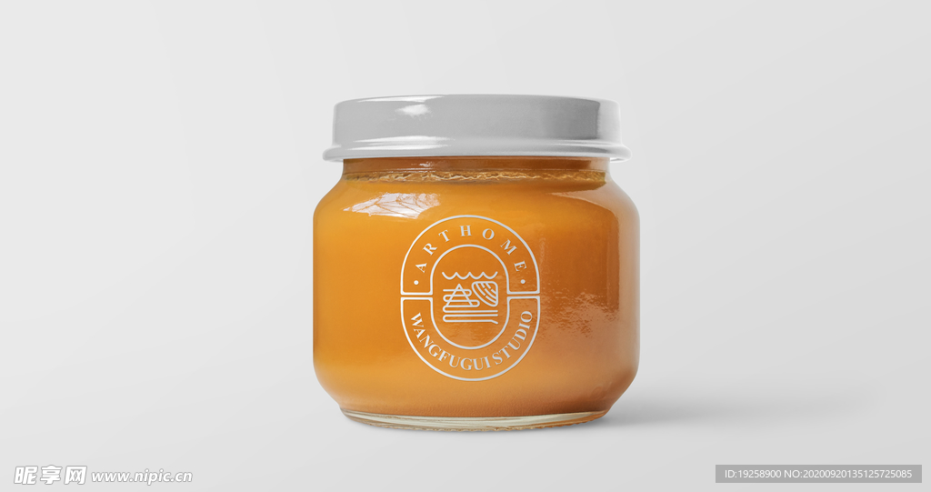 芒果果酱玻璃罐头样机