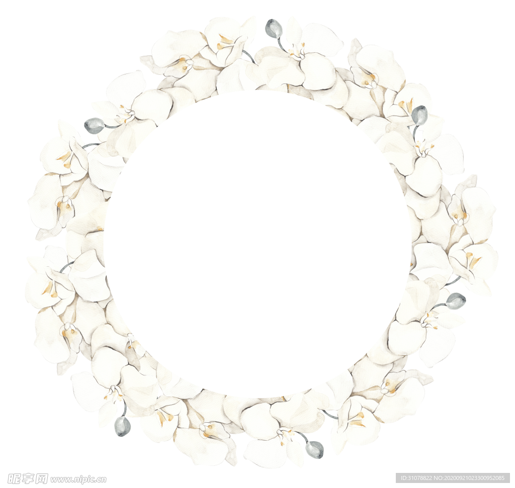 北欧小清新水彩植物图案