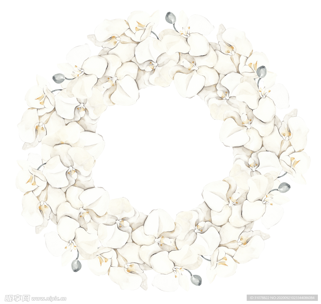 北欧小清新水彩植物图案