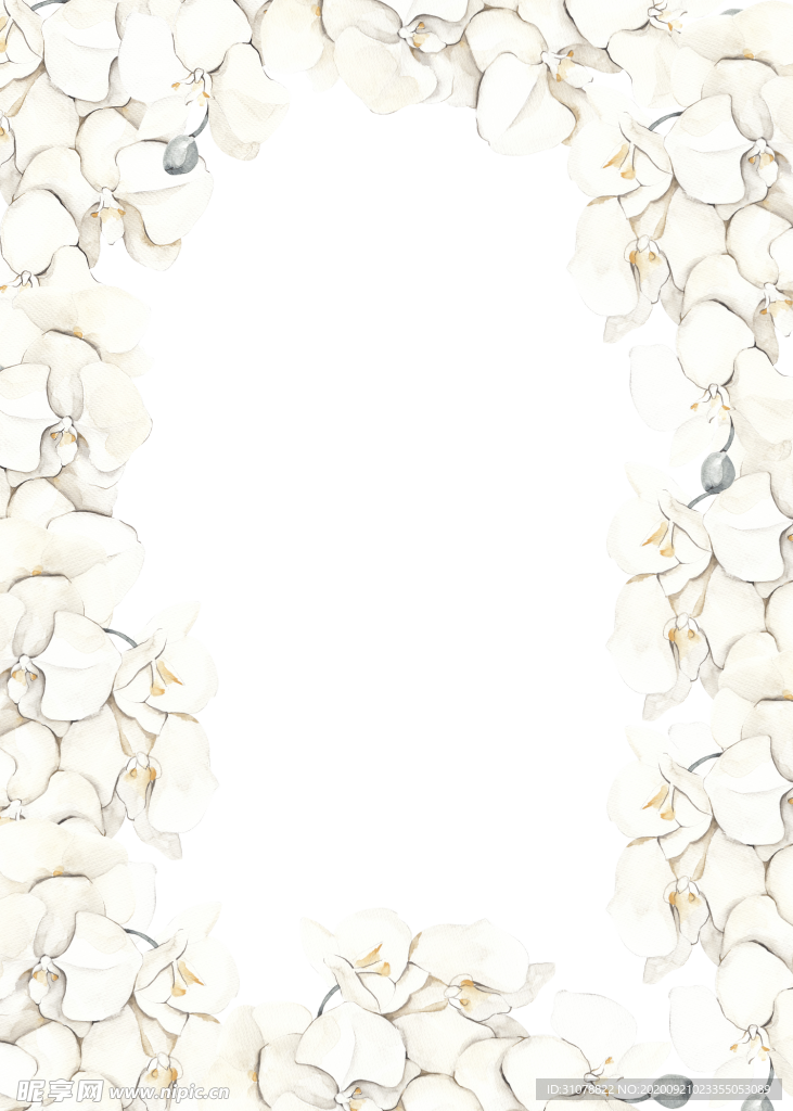 北欧小清新水彩植物图案