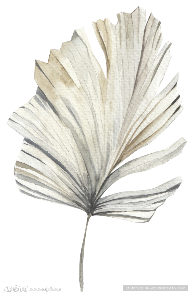 北欧小清新水彩植物图案