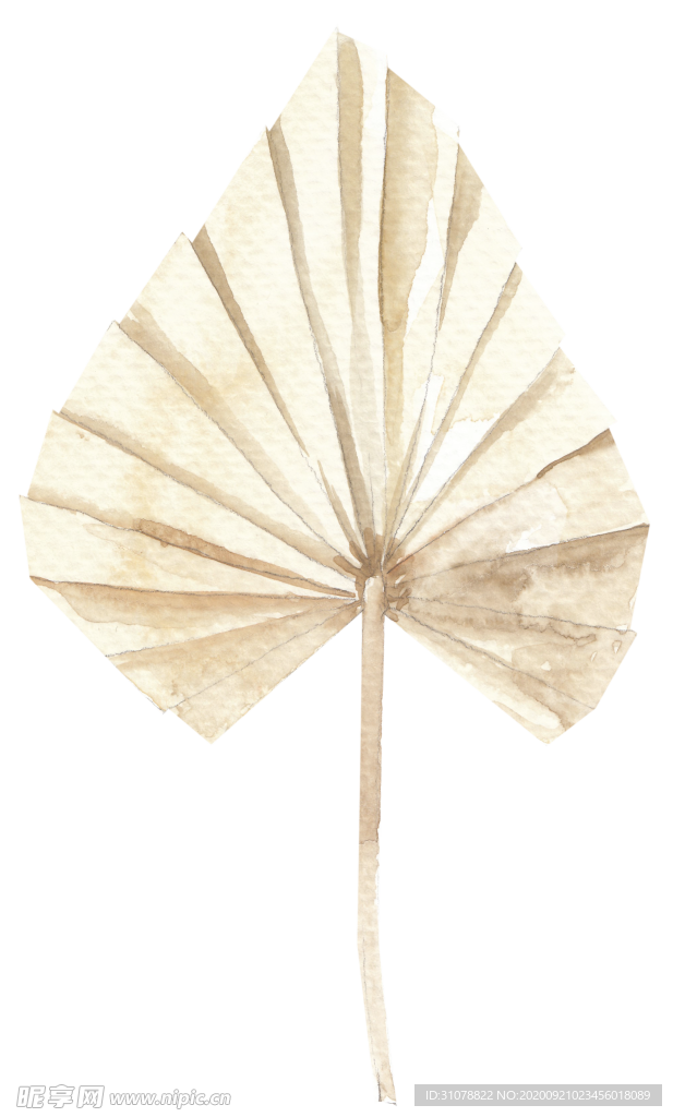 北欧小清新水彩植物图案