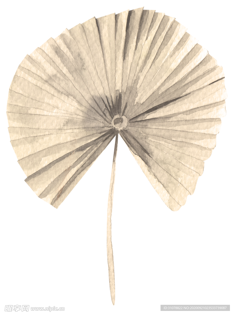 北欧小清新水彩植物图案