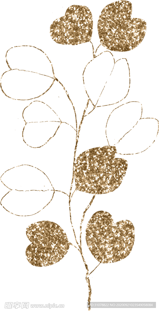 北欧小清新水彩植物图案