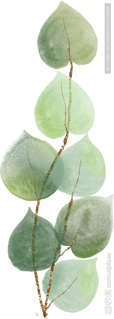 北欧小清新水彩植物图案