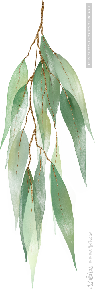 北欧小清新水彩植物图案