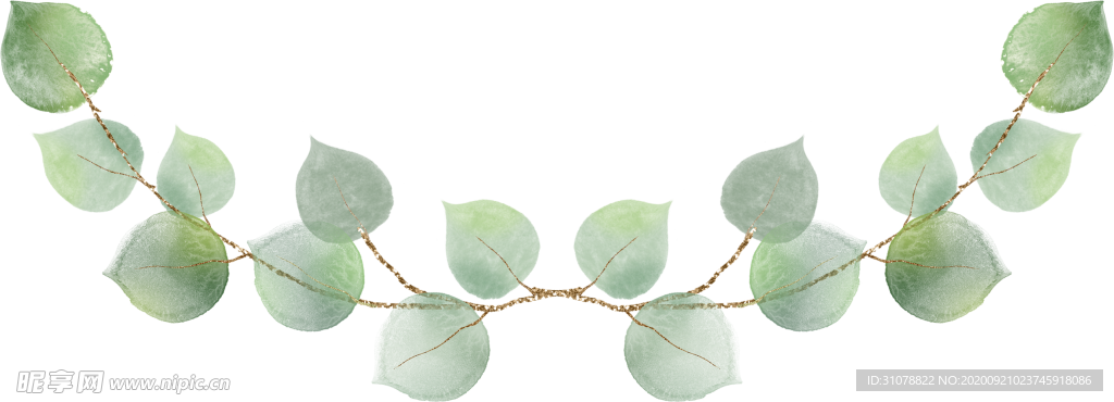 北欧小清新水彩植物图案