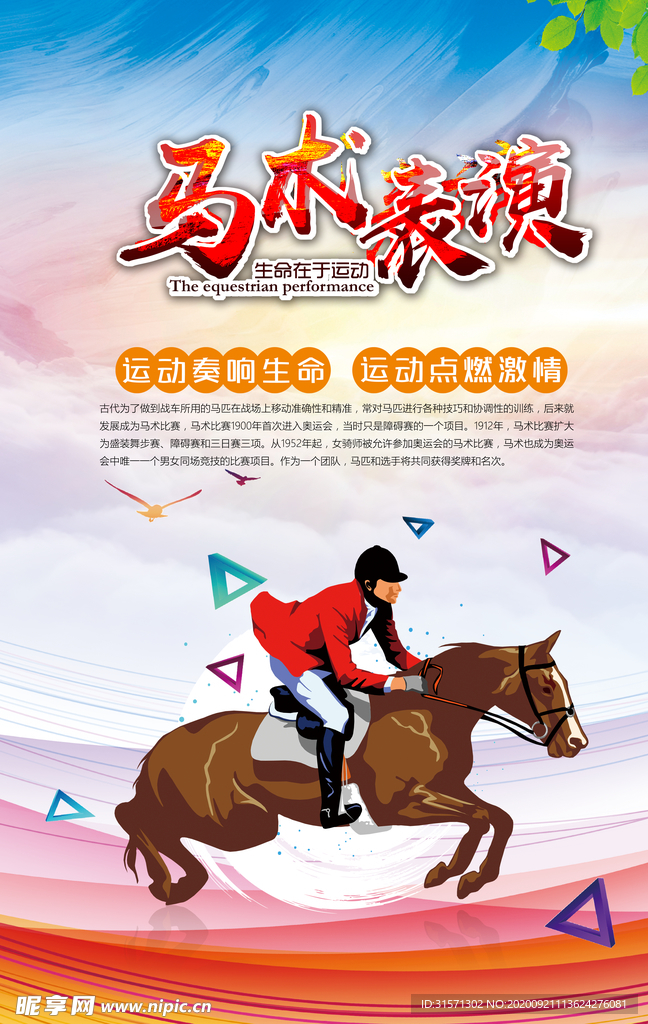 创意马术表演海报