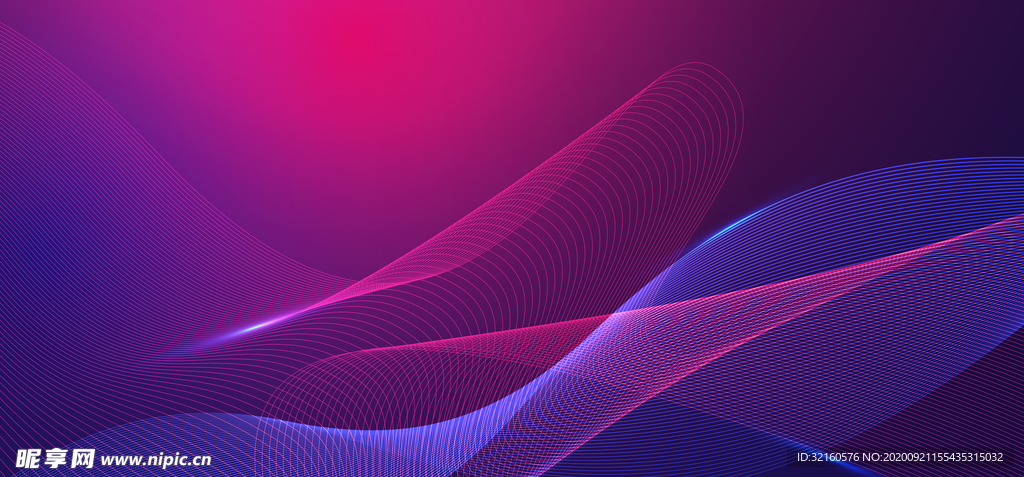 科技线条科技感科技红蓝渐变