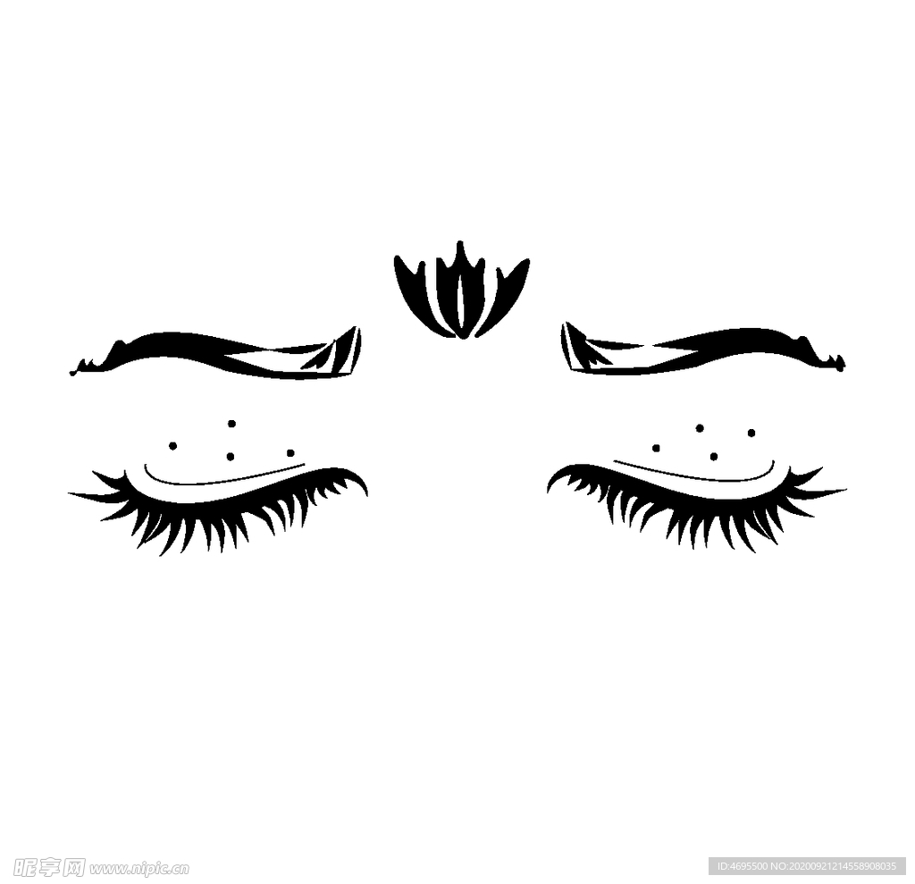 眉毛 睫毛矢量图
