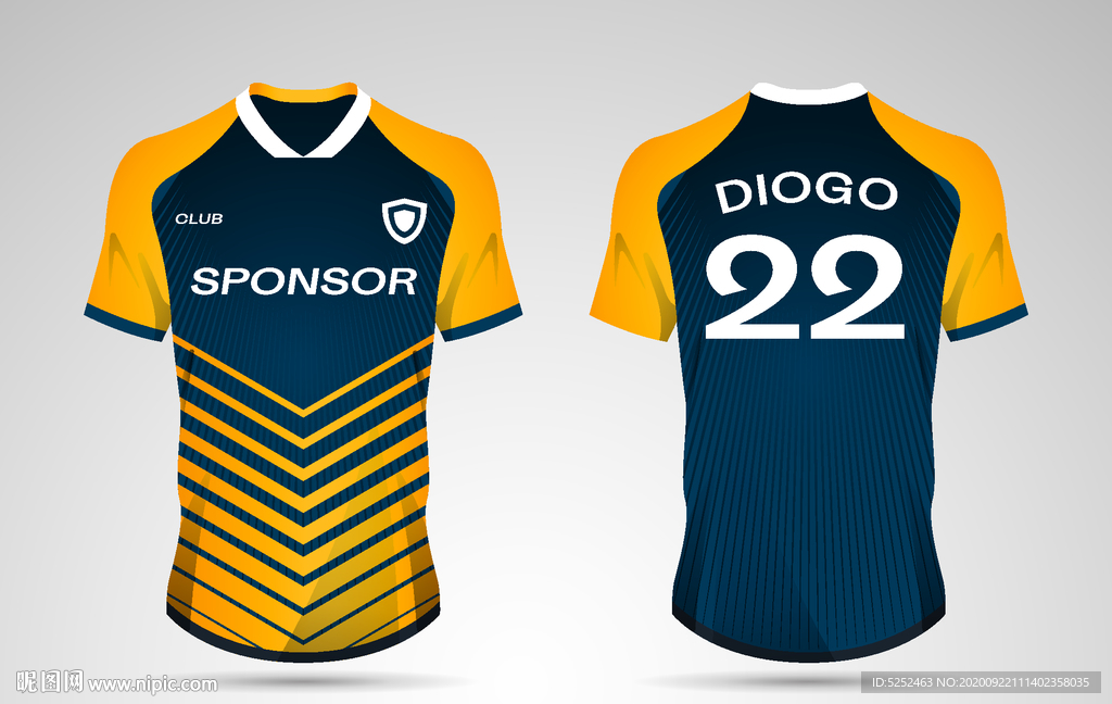 世界杯足球队服运动服T恤设计图