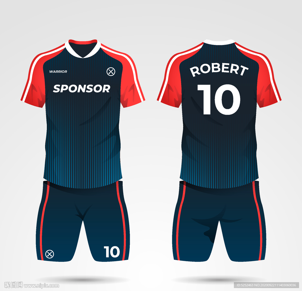 世界杯足球队服运动服T恤设计图