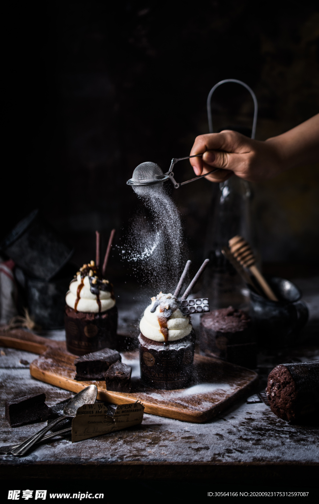 面包甜品点心宣传背景素材