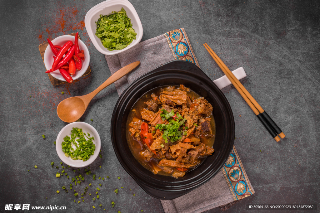 砂锅食材美食宣传背景素材