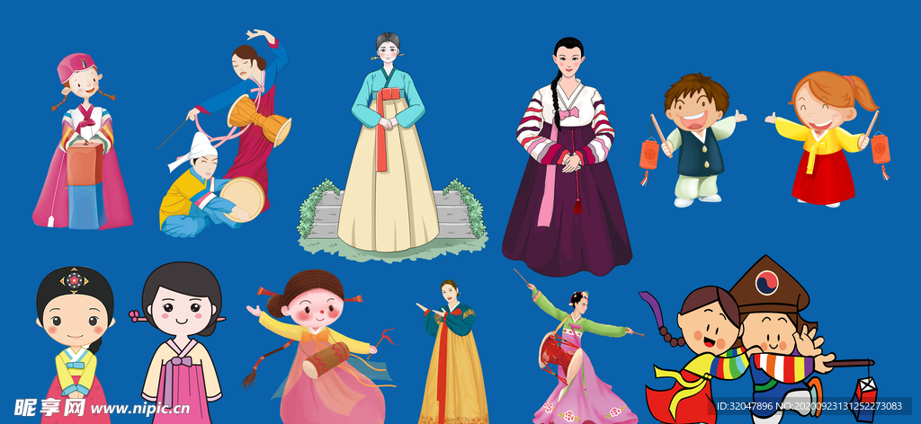 朝鲜  韩国  免扣  元素