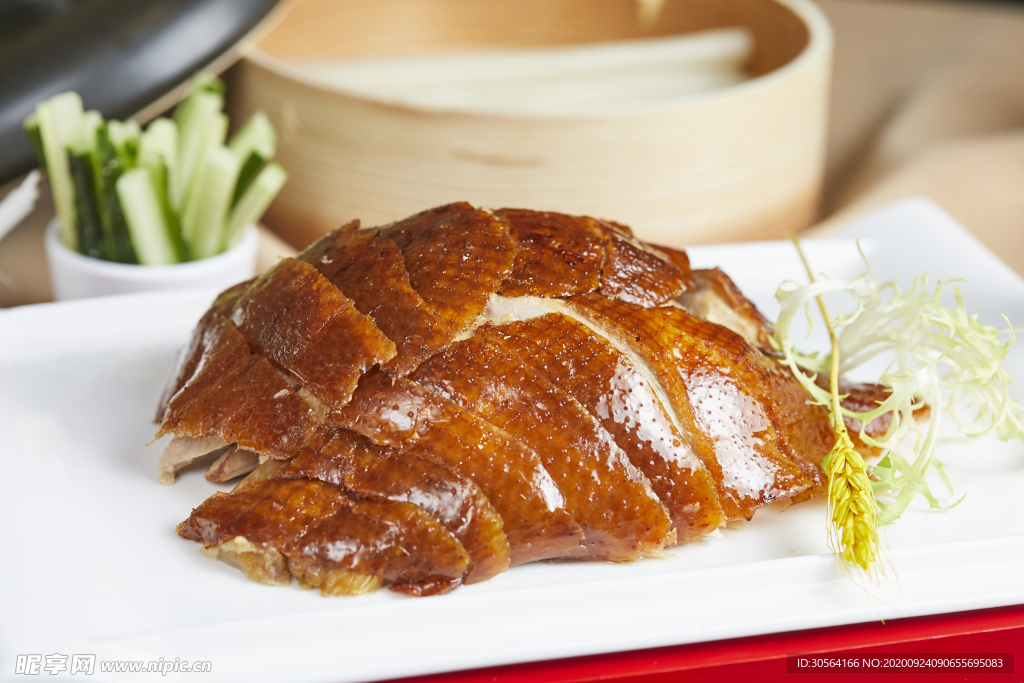烤鸭片鸭美食食材背景素材
