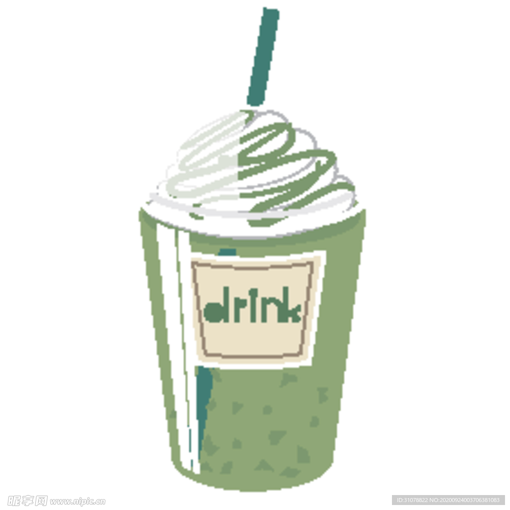 夏日冷饮矢量插画