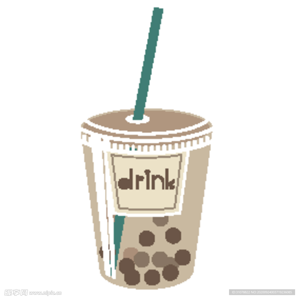 夏日冷饮矢量插画