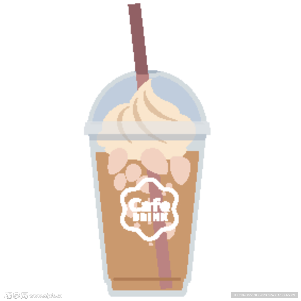 夏日冷饮矢量插画