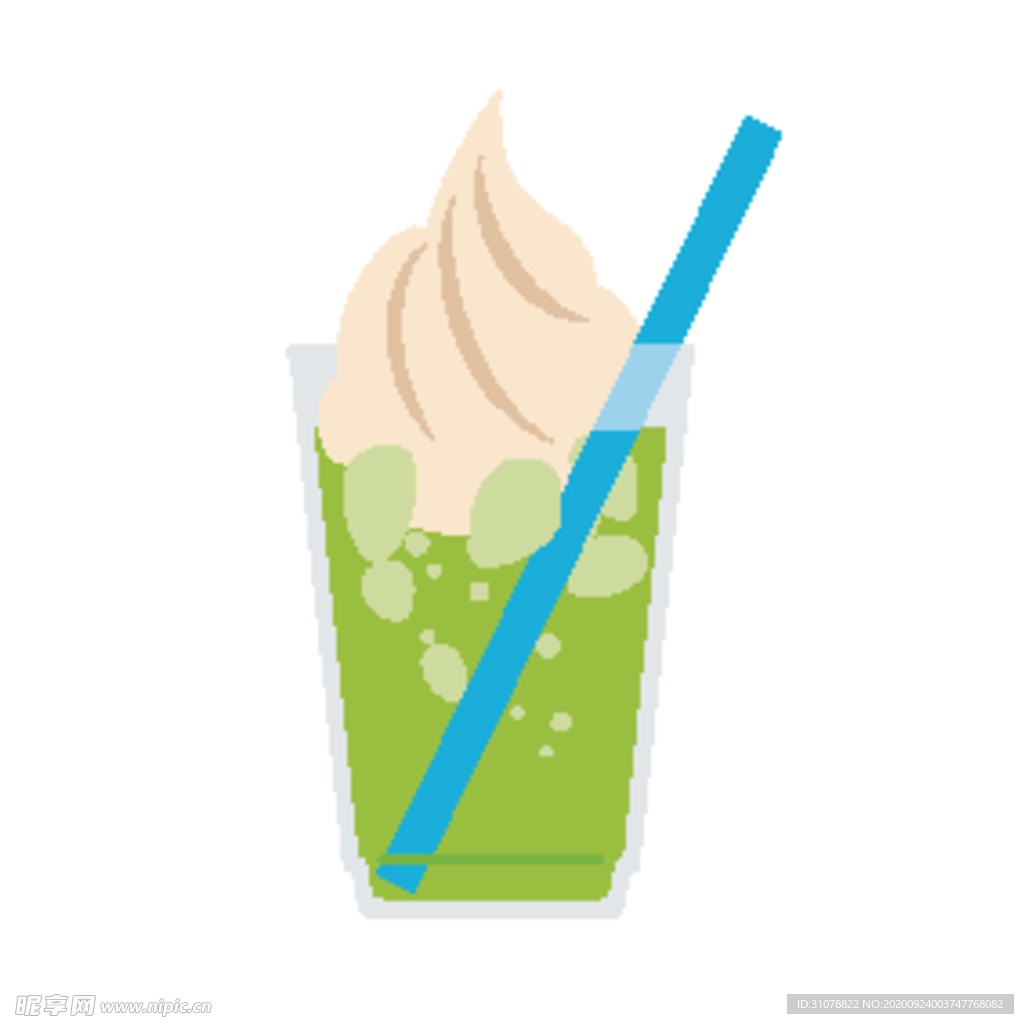 夏日冷饮矢量插画