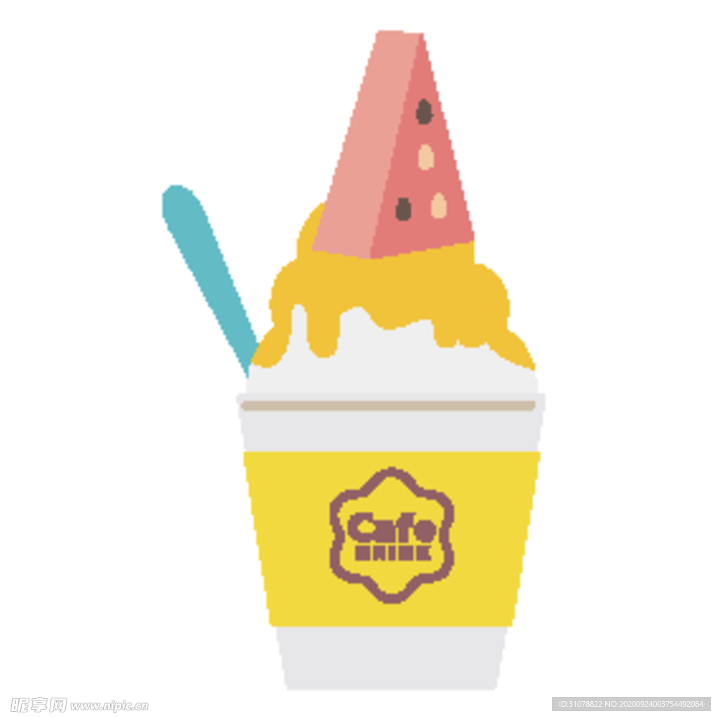 夏日冷饮矢量插画