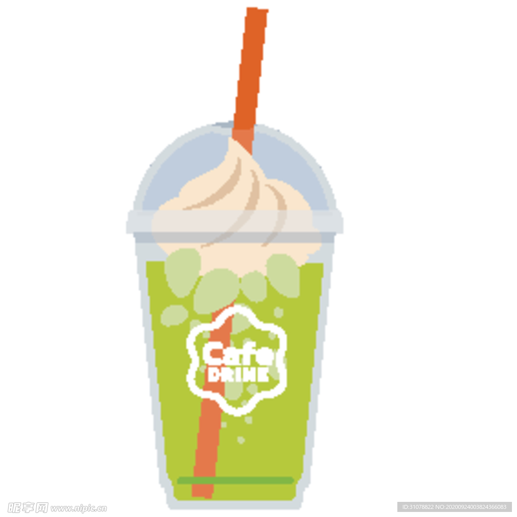 夏日冷饮矢量插画