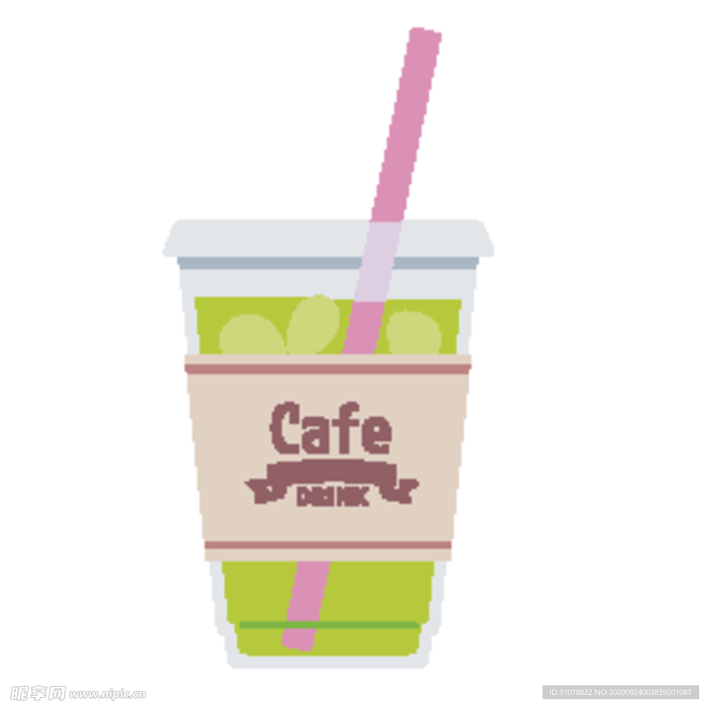 夏日冷饮矢量插画