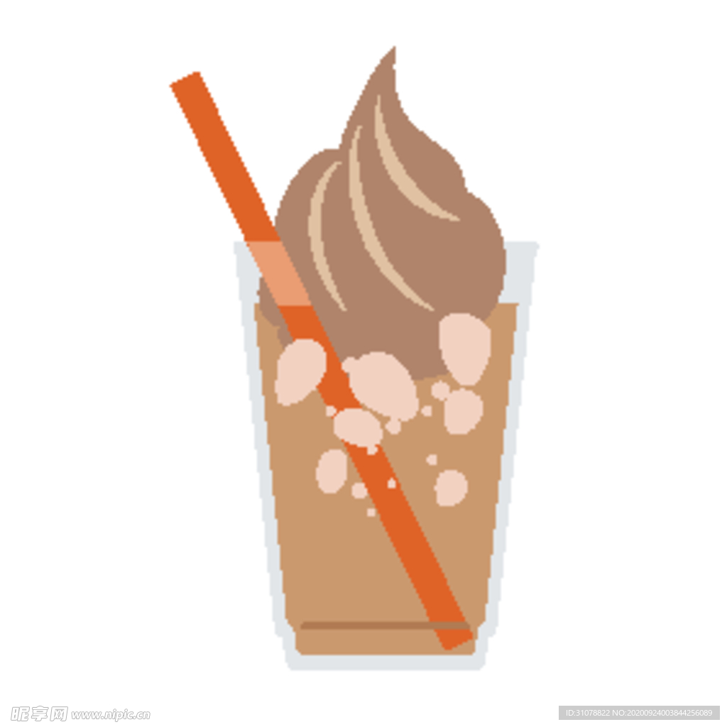 夏日冷饮矢量插画