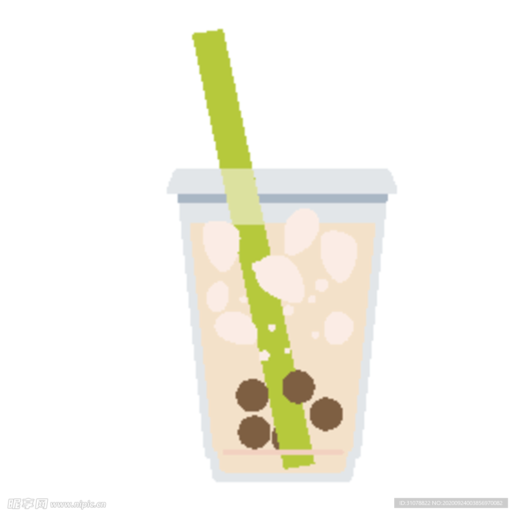 夏日冷饮矢量插画