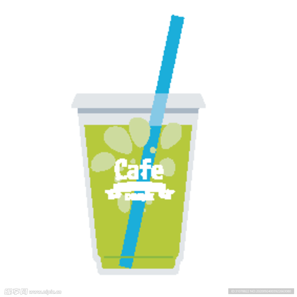 夏日冷饮矢量插画