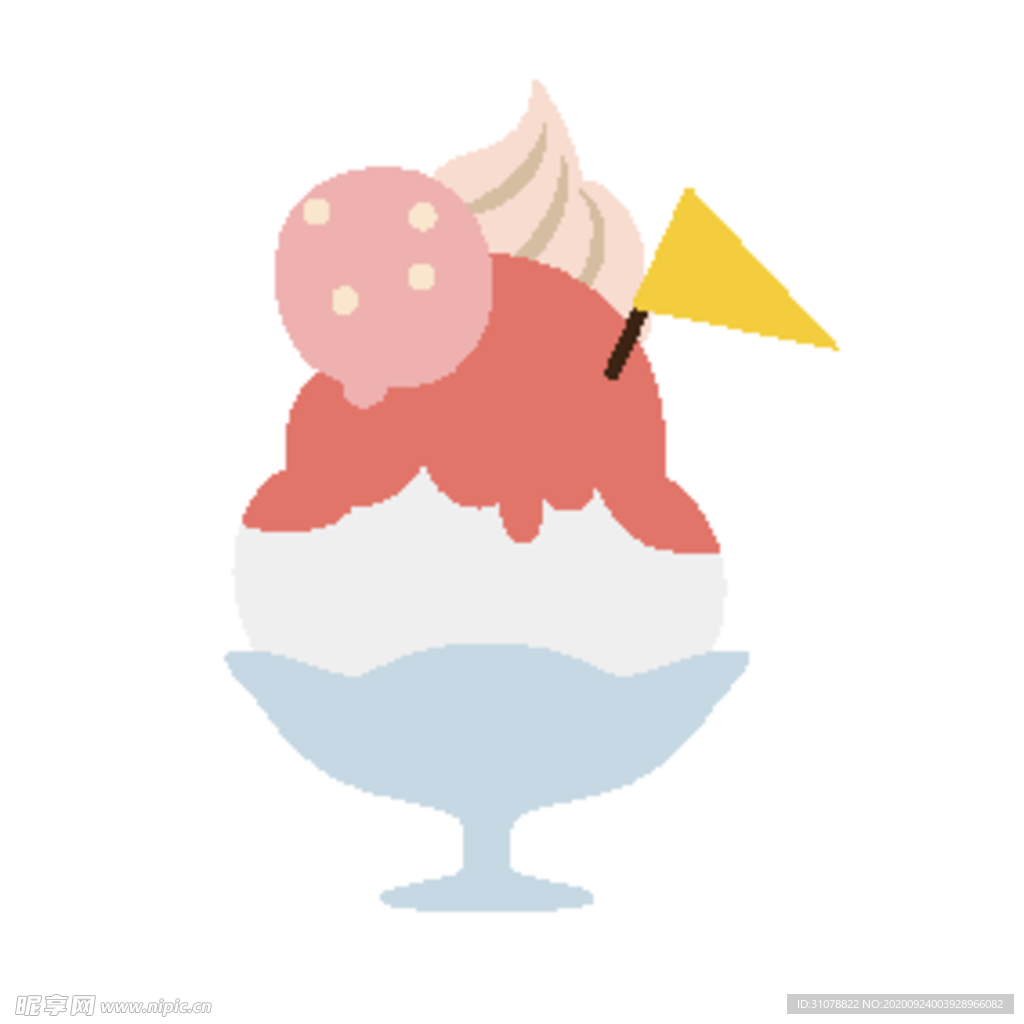 夏日冷饮矢量插画