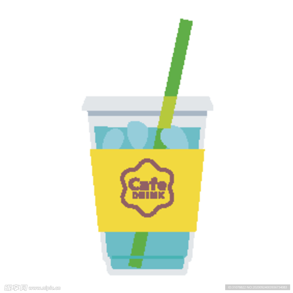 夏日冷饮矢量插画