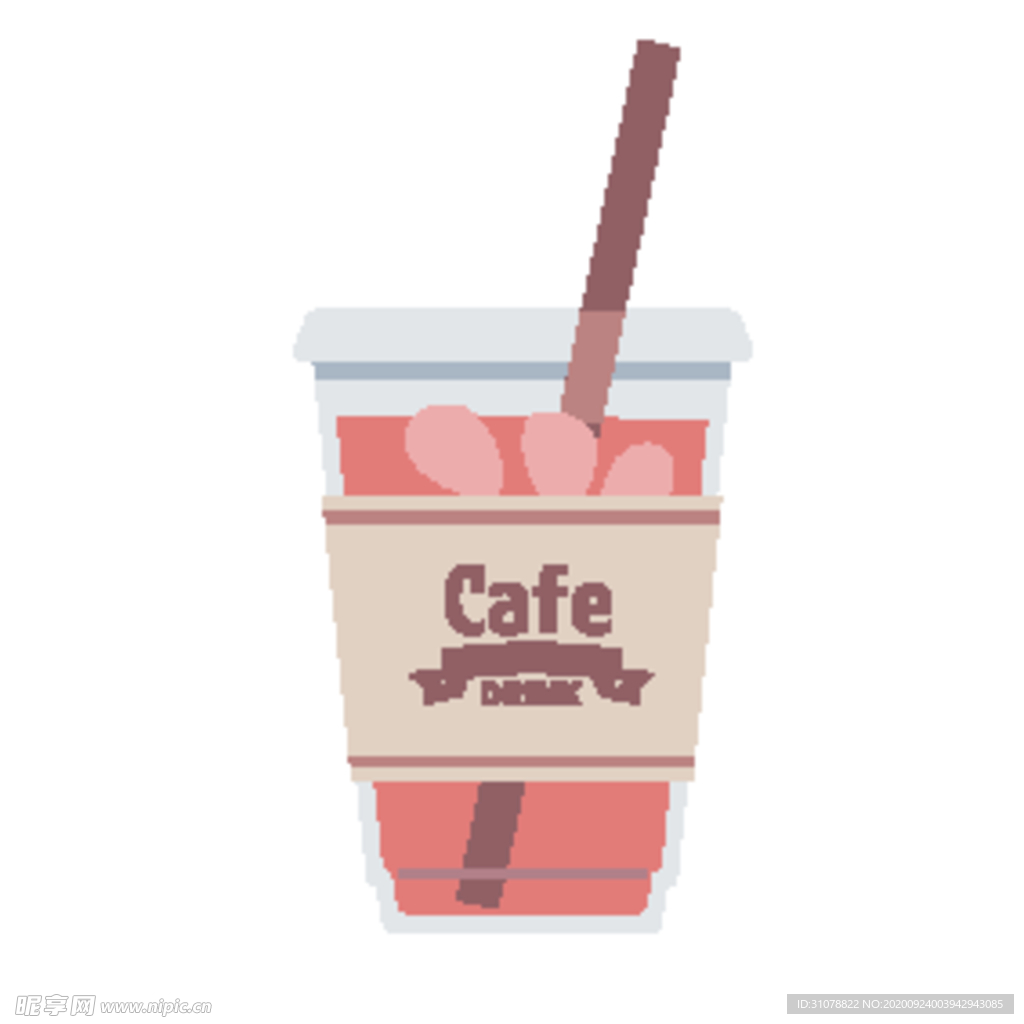 夏日冷饮矢量插画