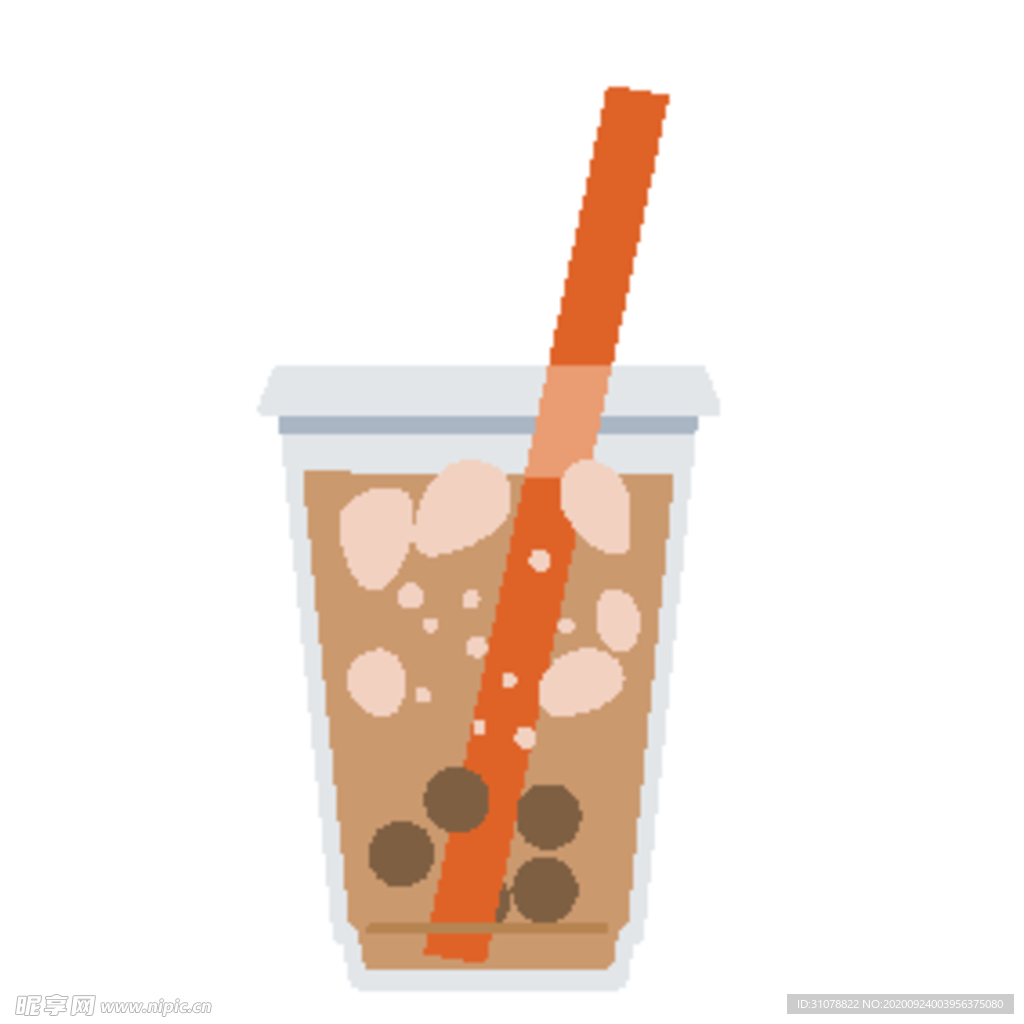 夏日冷饮矢量插画