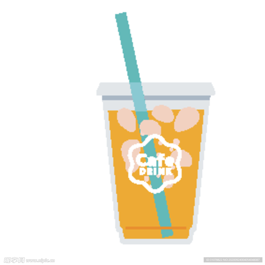 夏日冷饮矢量插画