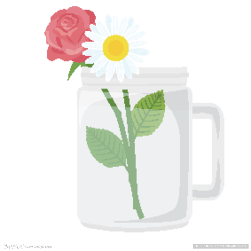 夏日冷饮矢量插画