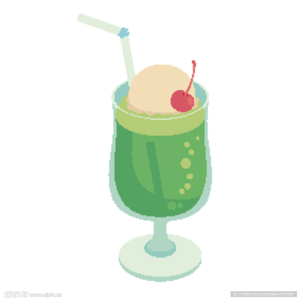 夏日冷饮矢量插画