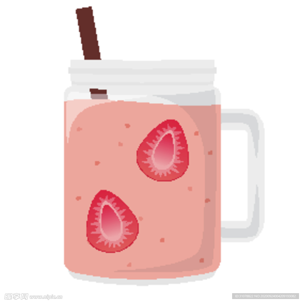 夏日冷饮矢量插画