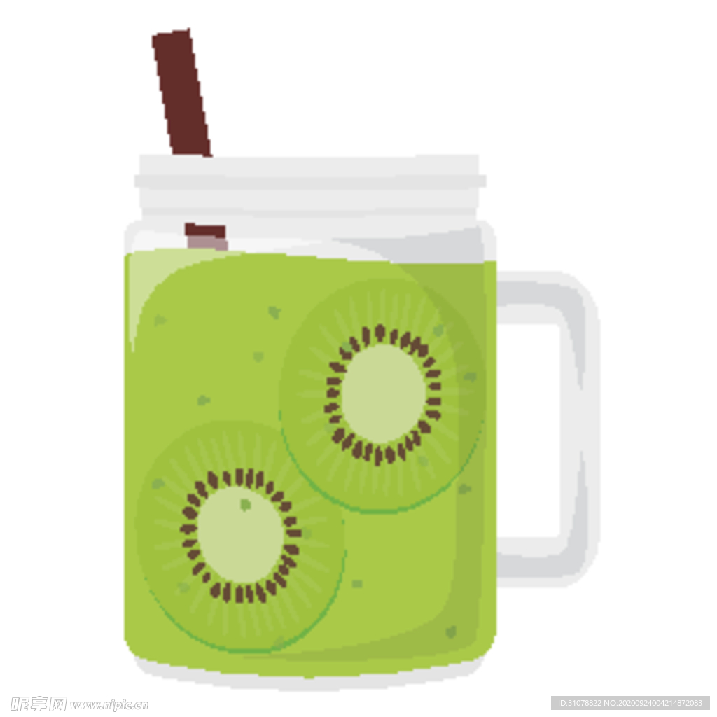 夏日冷饮矢量插画