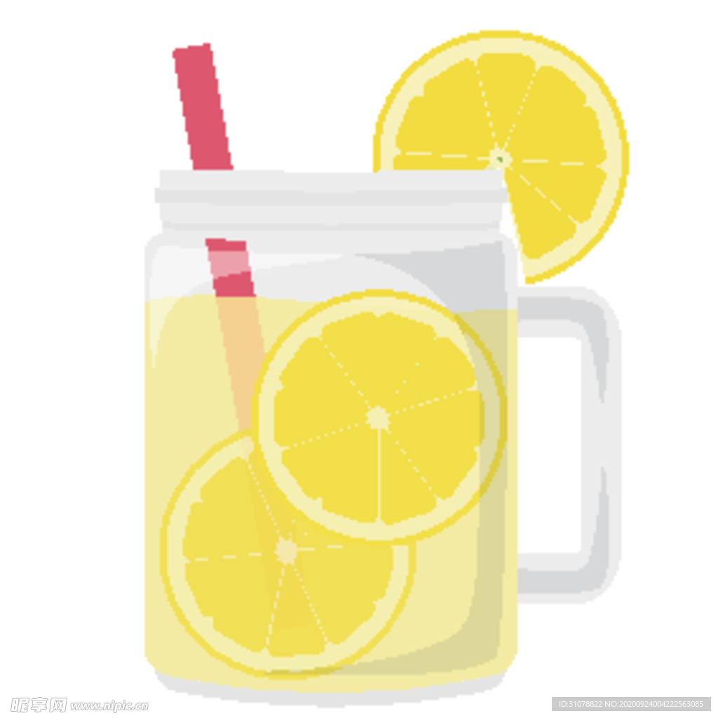 夏日冷饮矢量插画